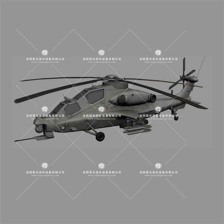 福建武装直升机3D模型